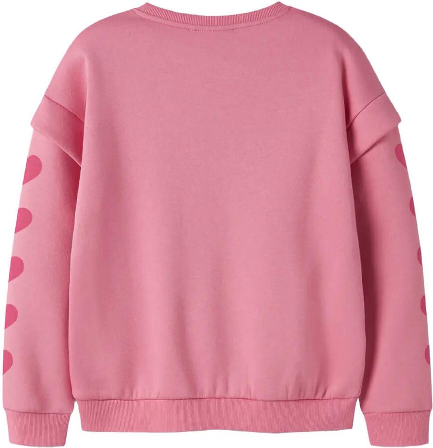 NAME IT KIDS relaxed fit sweater met hartjes roze - Foto 2