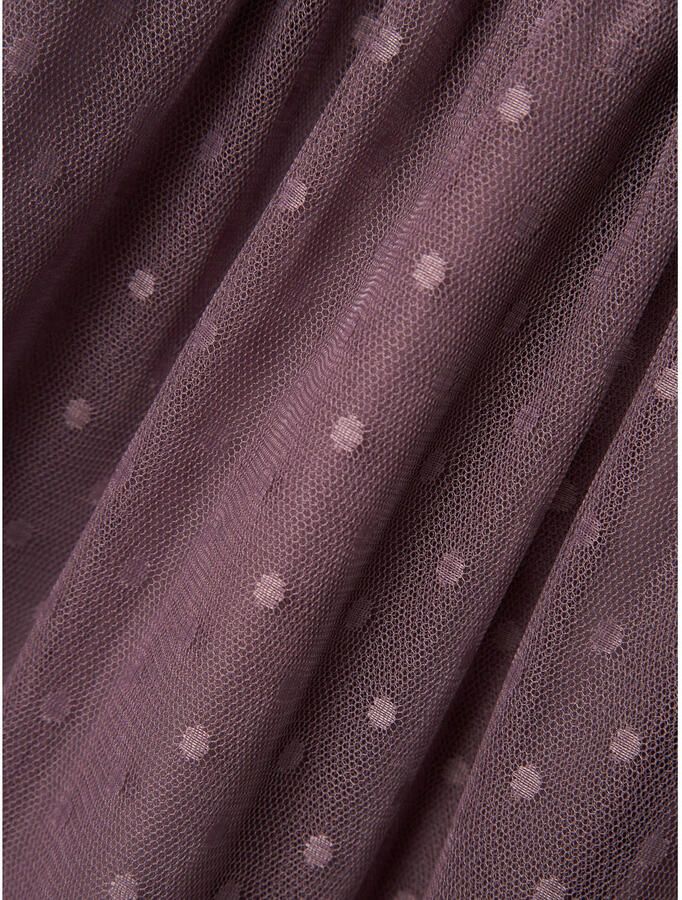 NAME IT KIDS semi-transparante jurk aubergine