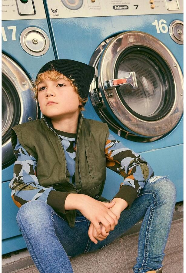 Name it KIDS skinny jeans NKMPETE medium blue denim Blauw Jongens Stretchdenim 122 - Foto 2
