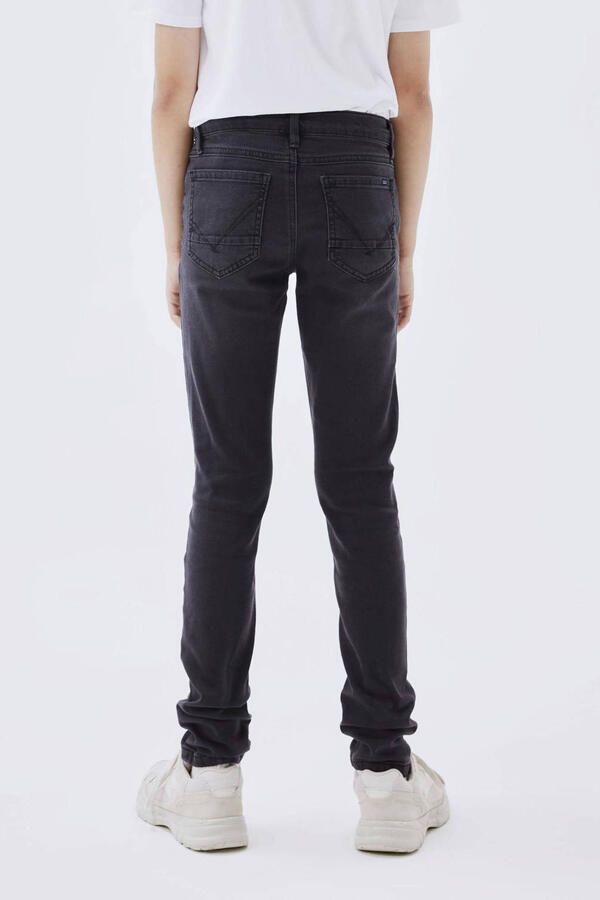 Name it KIDS skinny jeans NKMPETE zwart Jongens Stretchdenim Effen 104 - Foto 3
