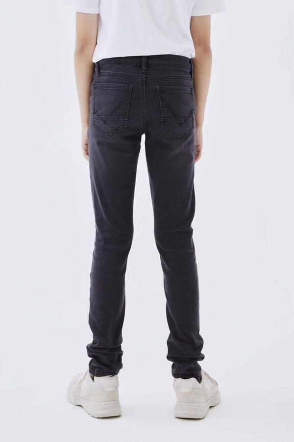 Name it KIDS skinny jeans NKMPETE zwart Jongens Stretchdenim Effen 146 - Foto 3
