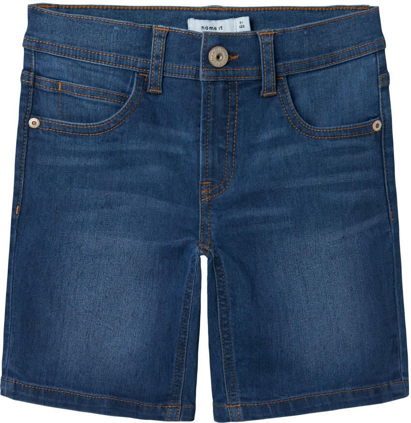NAME IT KIDS slim denim short dark blue denim - Foto 4