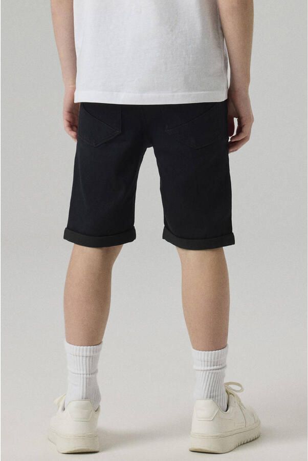 Name it KIDS slim fit jeans bermuda NKMSOFUS black denim short Zwart Jongens Stretchdenim 146 - Foto 2