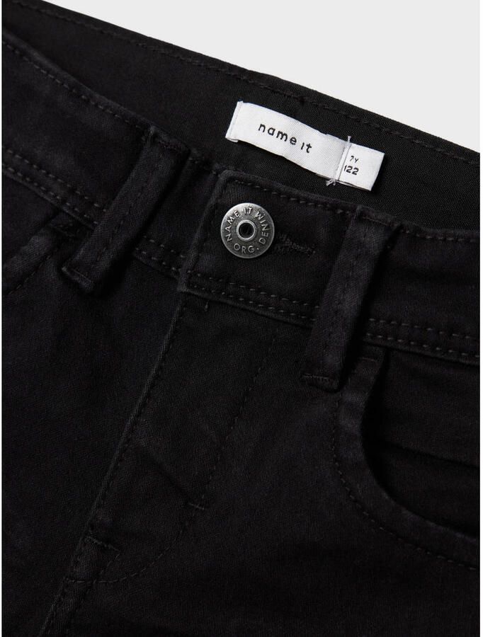 Name it KIDS slim fit jeans NKMSILAS black Zwart Jongens Jog denim Effen 158 - Foto 2