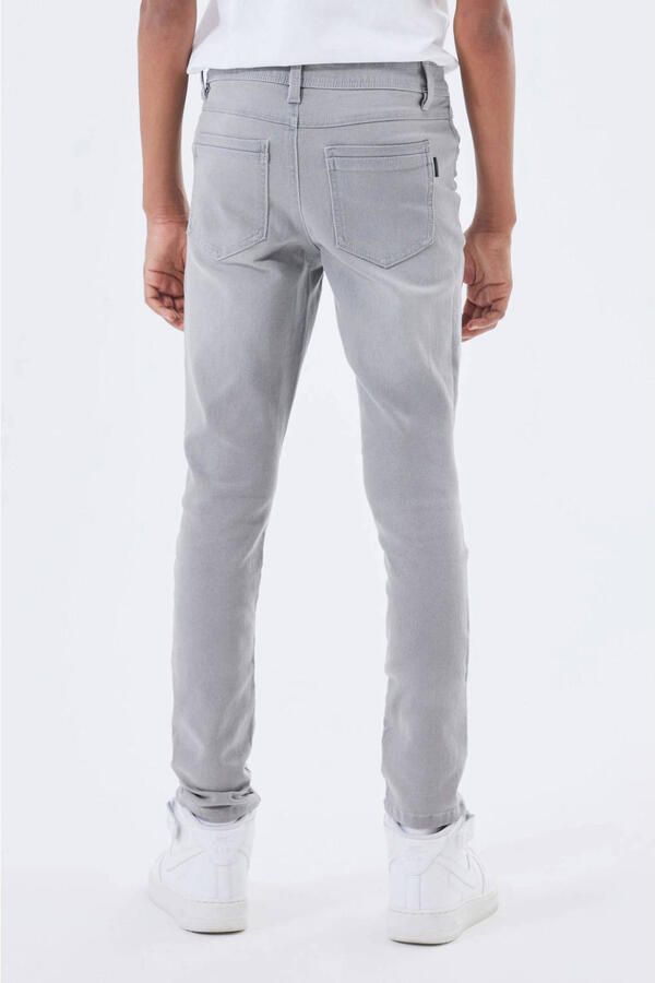 Name It Stretch jeans NKMSILAS voor jongens met verstelbare tailleband en slanke pasvorm