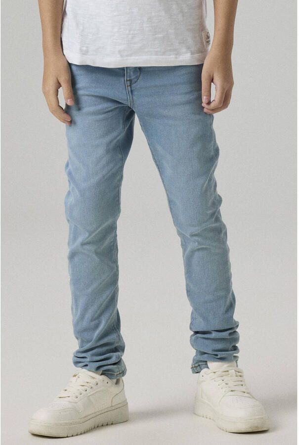 Name It Stretch jeans NKMSILAS voor jongens met verstelbare tailleband en slanke pasvorm