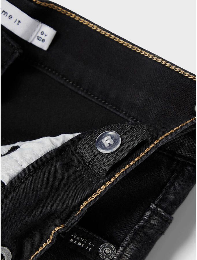 Name it KIDS slim fit jeans NKMTHEO zwart Blauw Jongens Viscose Effen 104