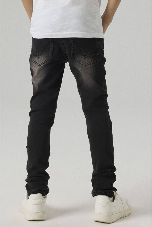 Name it KIDS slim fit jeans NKMTHEO zwart Blauw Jongens Viscose Effen 104 - Foto 3