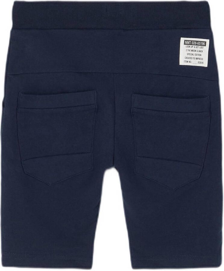 Name it KIDS slim fit sweatshort Honk met katoen donkerblauw Effen 104 - Foto 2