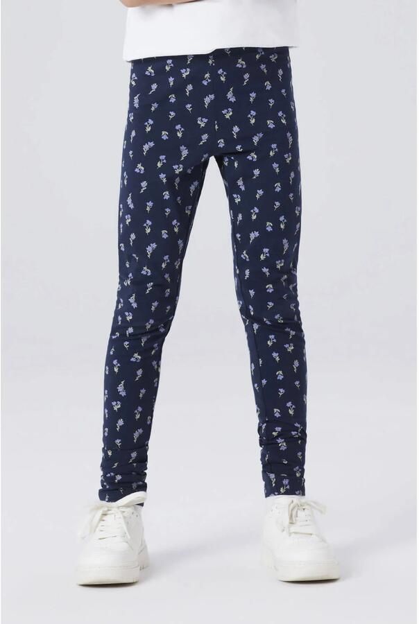 NAME IT KIDS slim gebloemde legging