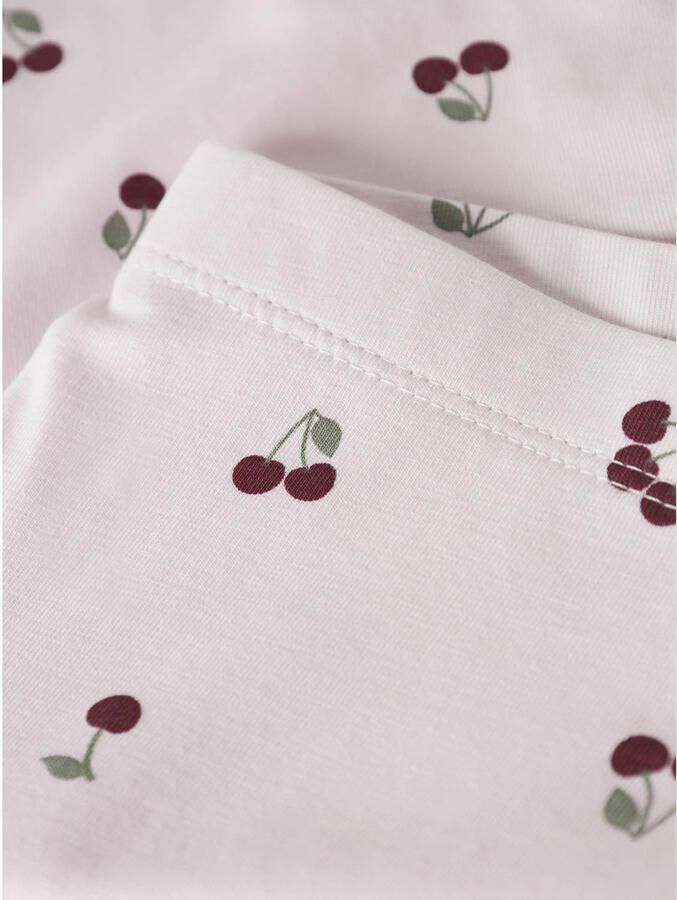 NAME IT KIDS slim gebloemde legging roze