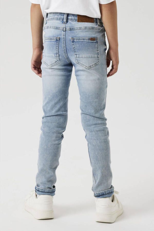 NAME IT KIDS slim regular waist slim fit jeans light blue denim - Foto 3