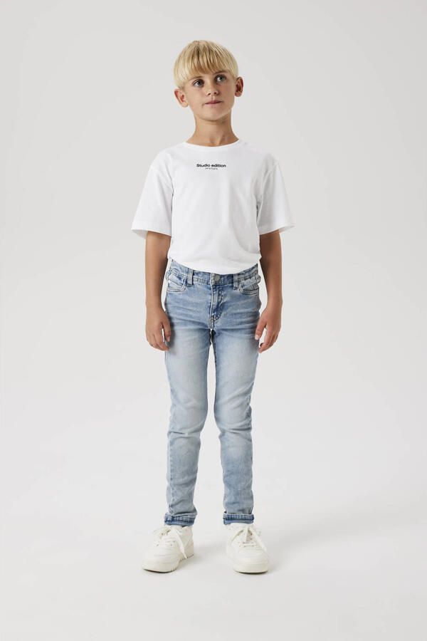 NAME IT KIDS slim regular waist slim fit jeans light blue denim