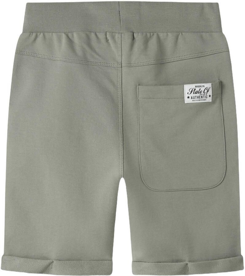 NAME IT KIDS slim sweatshort grijsgroen zwart (set van 2) - Foto 2
