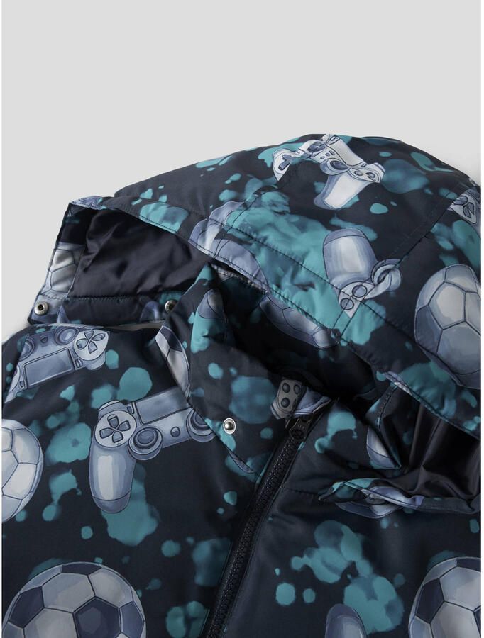 NAME IT KIDS softshell tussenjas met print donkerblauw - Foto 2