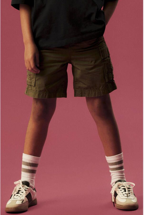 NAME IT KIDS straight cargo short groen