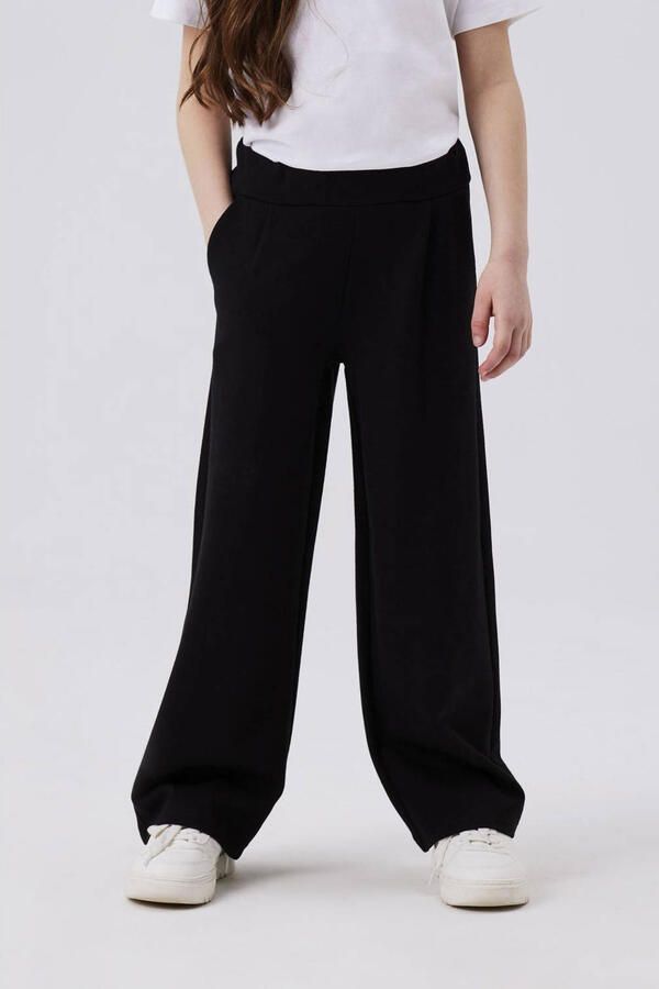 Name it KIDS straight fit broek NKFNAIDA zwart Meisjes Viscose Effen 116 - Foto 2