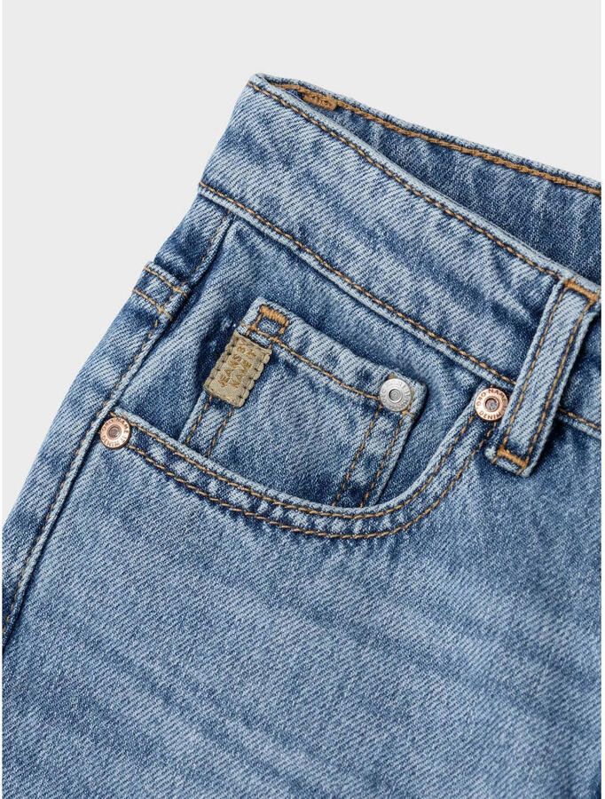 Name it KIDS straight fit jeans NKMRYAN medium blue denim Blauw Effen 116