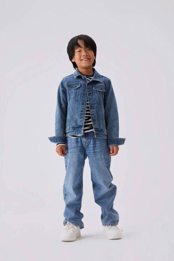 Name it KIDS straight fit jeans NKMRYAN medium blue denim Blauw Effen 116 - Foto 2