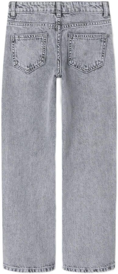 NAME IT KIDS straight leg jeans met strass-steentjes light grey denim - Foto 2