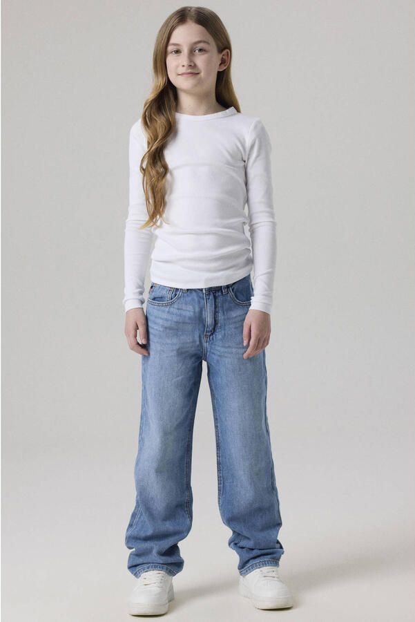Name it KIDS straight fit jeans NKFROSE medium blue denim Blauw Effen 128 - Foto 2