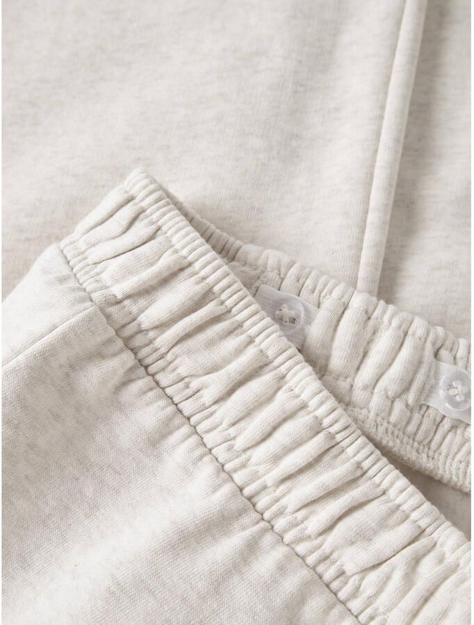 NAME IT KIDS straight leg sweatpants met tekst beige - Foto 2