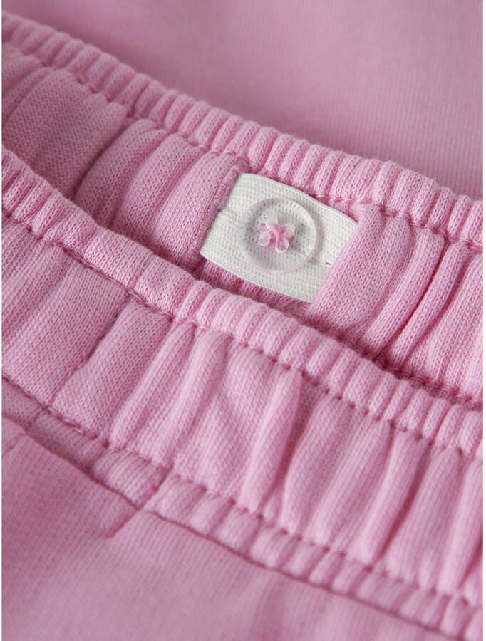 NAME IT KIDS straight leg sweatpants met tekstprint roze - Foto 2