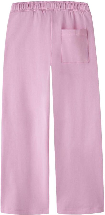 NAME IT KIDS straight leg sweatpants met tekstprint roze - Foto 3