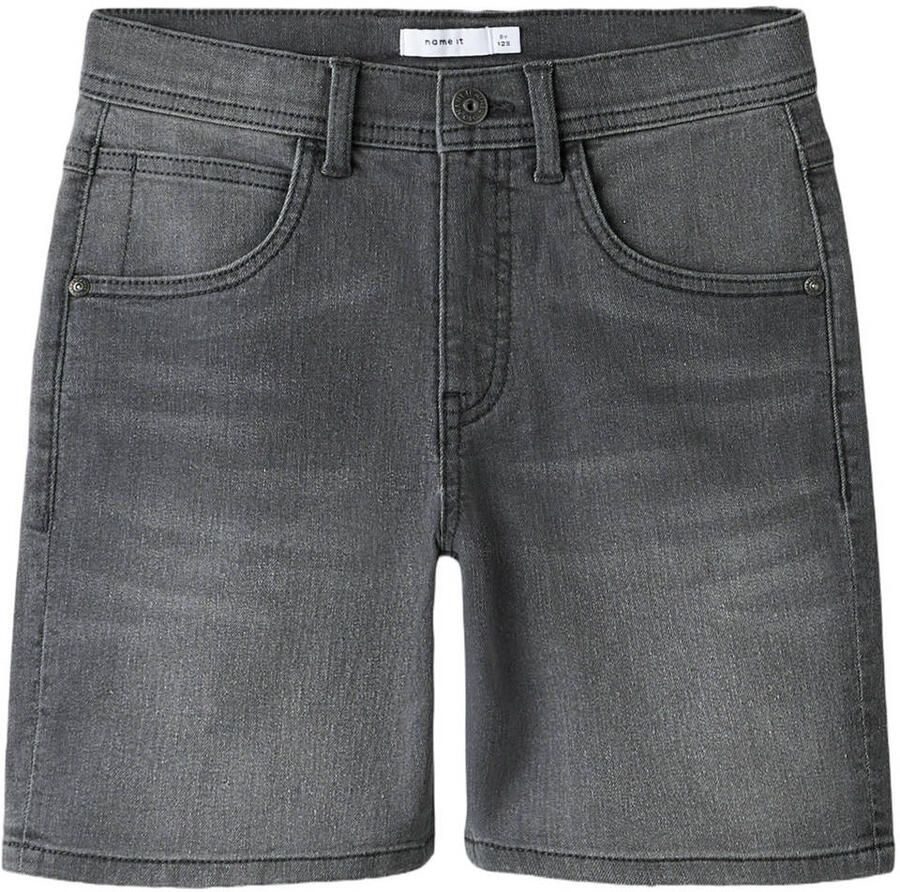 NAME IT KIDS straight regular waist short grey denim