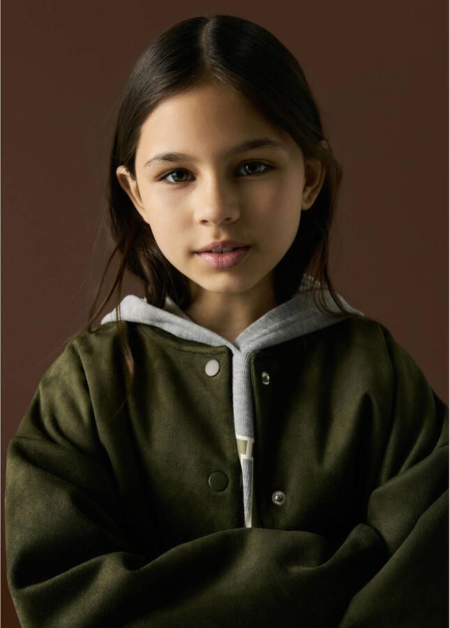 NAME IT KIDS suède baseballjack groen