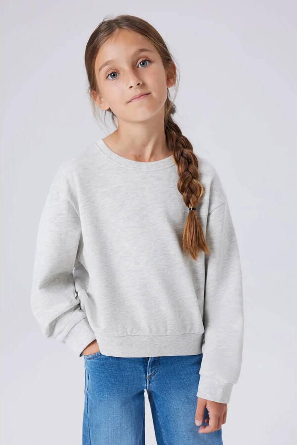 NAME IT KIDS sweat sweater lichtgrijs