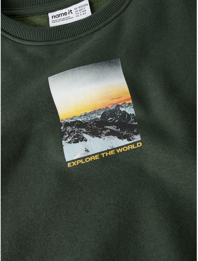 NAME IT KIDS sweater donkergroen - Foto 2