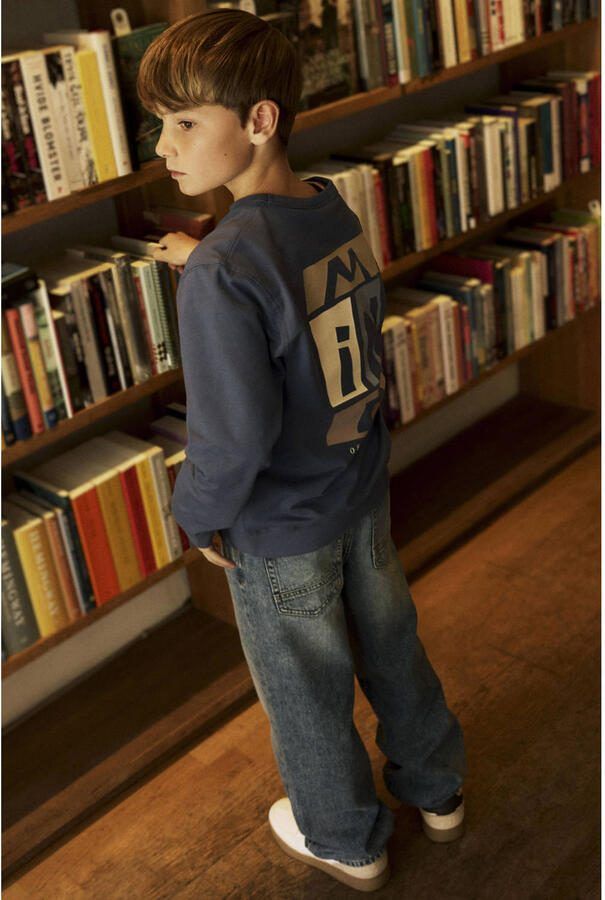 NAME IT KIDS sweater met backprint blauw - Foto 2