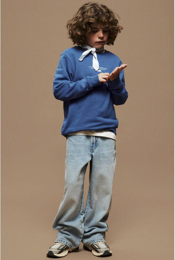NAME IT KIDS sweater met backprint blauw - Foto 3