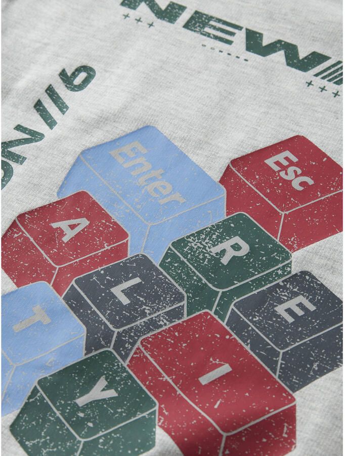 NAME IT KIDS sweater met backprint grijs - Foto 3