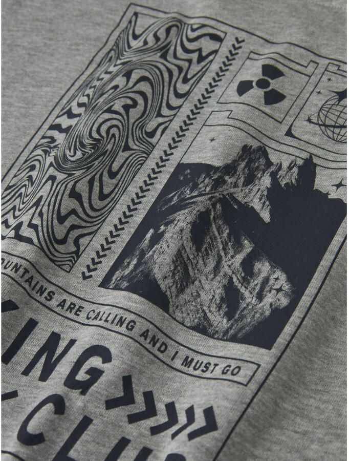 NAME IT KIDS sweater met backprint grijs melange - Foto 2
