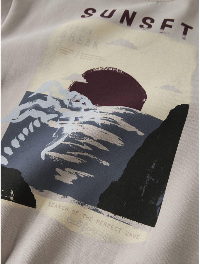 NAME IT KIDS sweater met backprint grijsbruin - Foto 3
