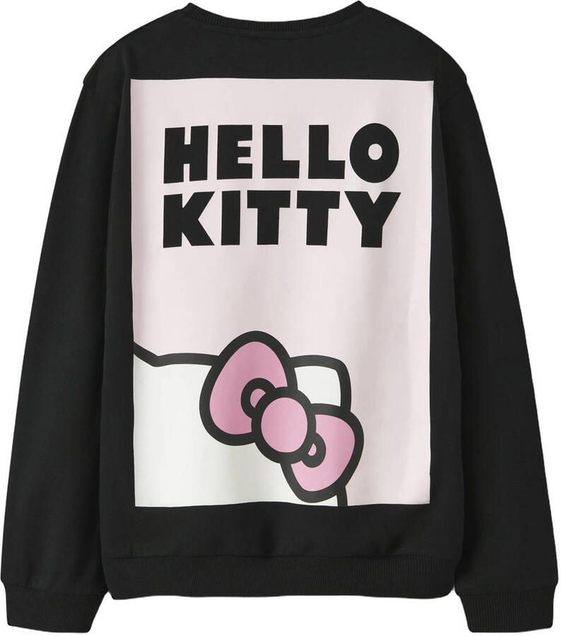 NAME IT KIDS Hello Kitty sweater met backprint zwart Backprint - Foto 2