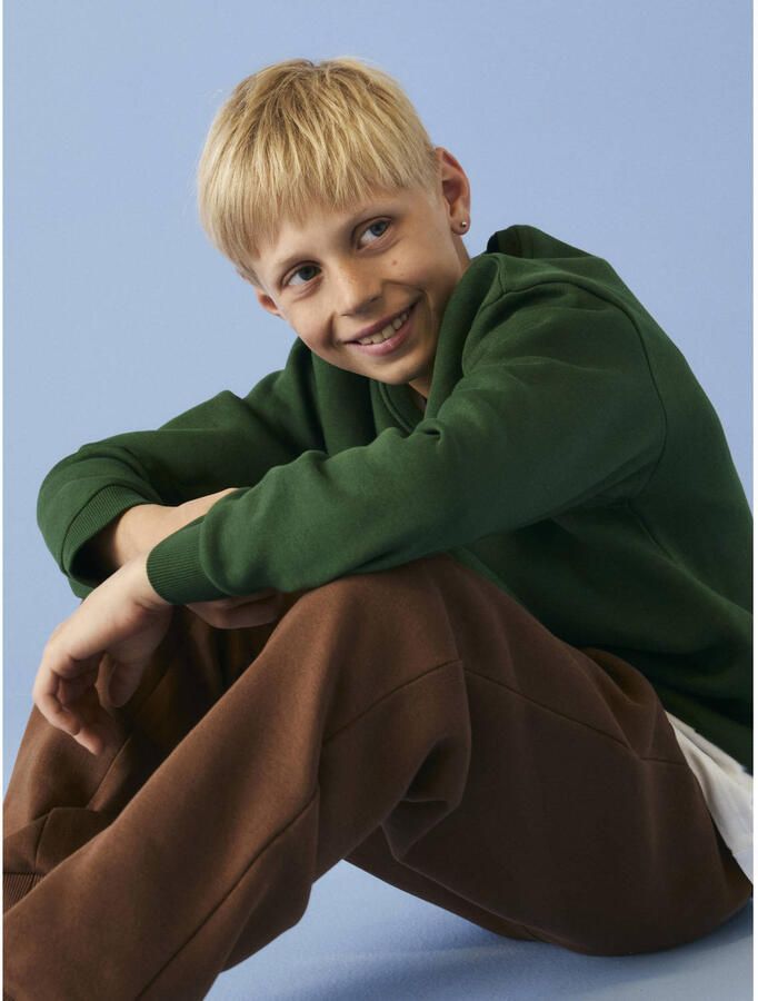 NAME IT KIDS sweater met borduursels donkergroen - Foto 2