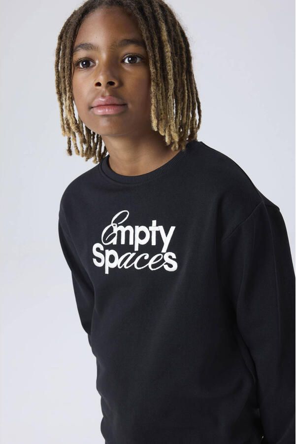 NAME IT KIDS sweater met borduursels zwart - Foto 3
