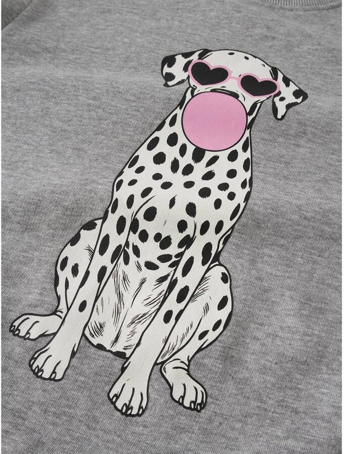 NAME IT KIDS sweater met print grijs Printopdruk - Foto 2