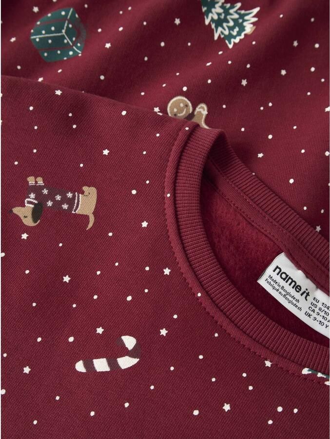 NAME IT KIDS sweater met print rood All over print - Foto 2