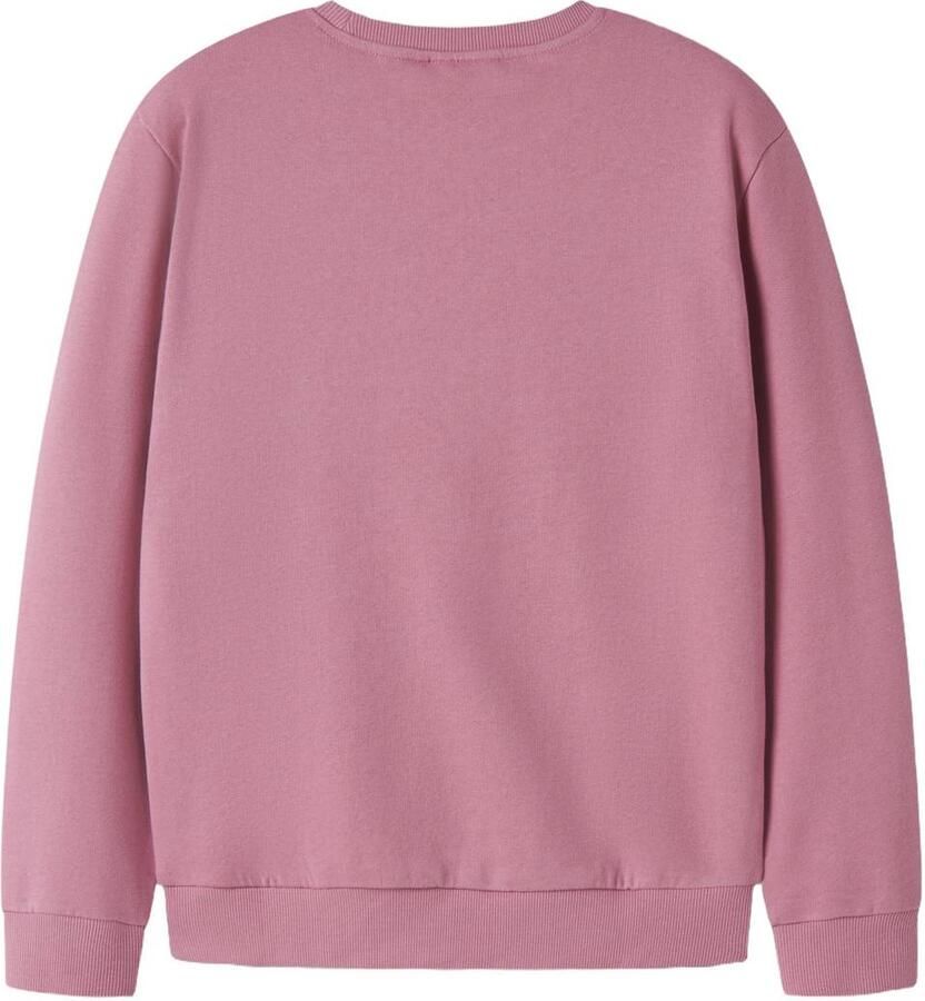 NAME IT KIDS sweater met print roze Printopdruk