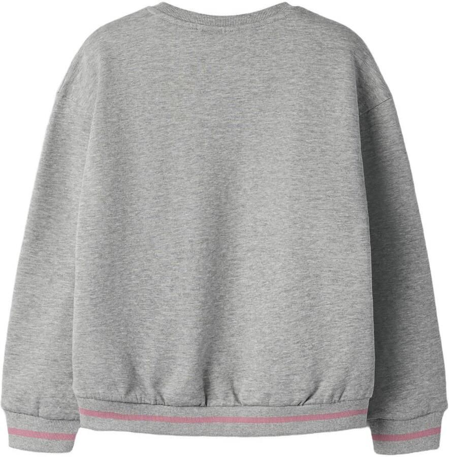 NAME IT KIDS sweater met tekst grijs Tekst - Foto 2