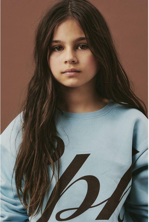 NAME IT KIDS sweater met tekst lichtblauw - Foto 2