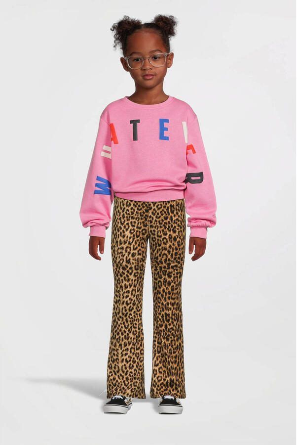 NAME IT KIDS sweater NKFPLILJE met tekst roze Tekst - Foto 3