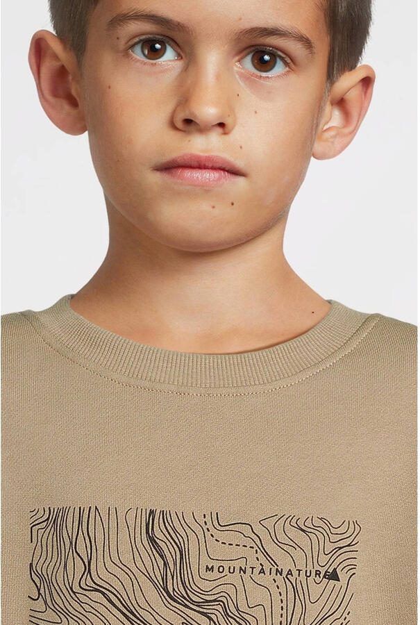 Name it KIDS sweater NKMNEFIKS met printopdruk lichtbruin Printopdruk 122 128 - Foto 2