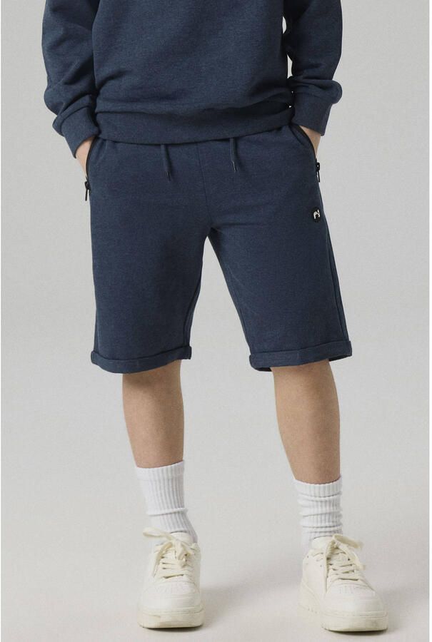 Name It Sweatshort NKMVIMO SWE SHORTS BRU NOOS Katoenmix omslagzoom zakken met ritssluiting