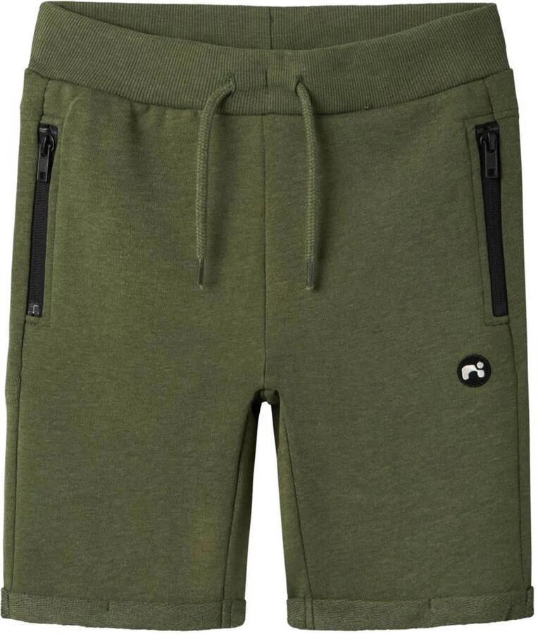 Name It Sweatshort NKMVIMO SWE SHORTS BRU NOOS Katoenmix omslagzoom zakken met ritssluiting