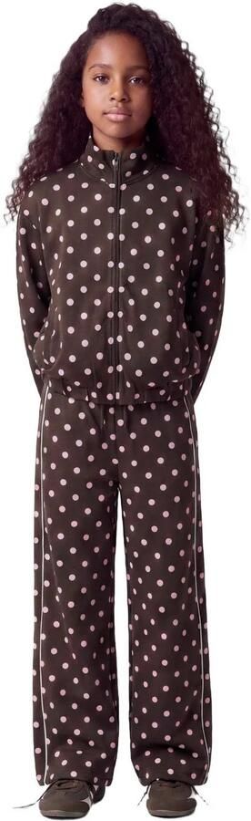 NAME IT KIDS sweatvest met stippen donkerbruin - Foto 2